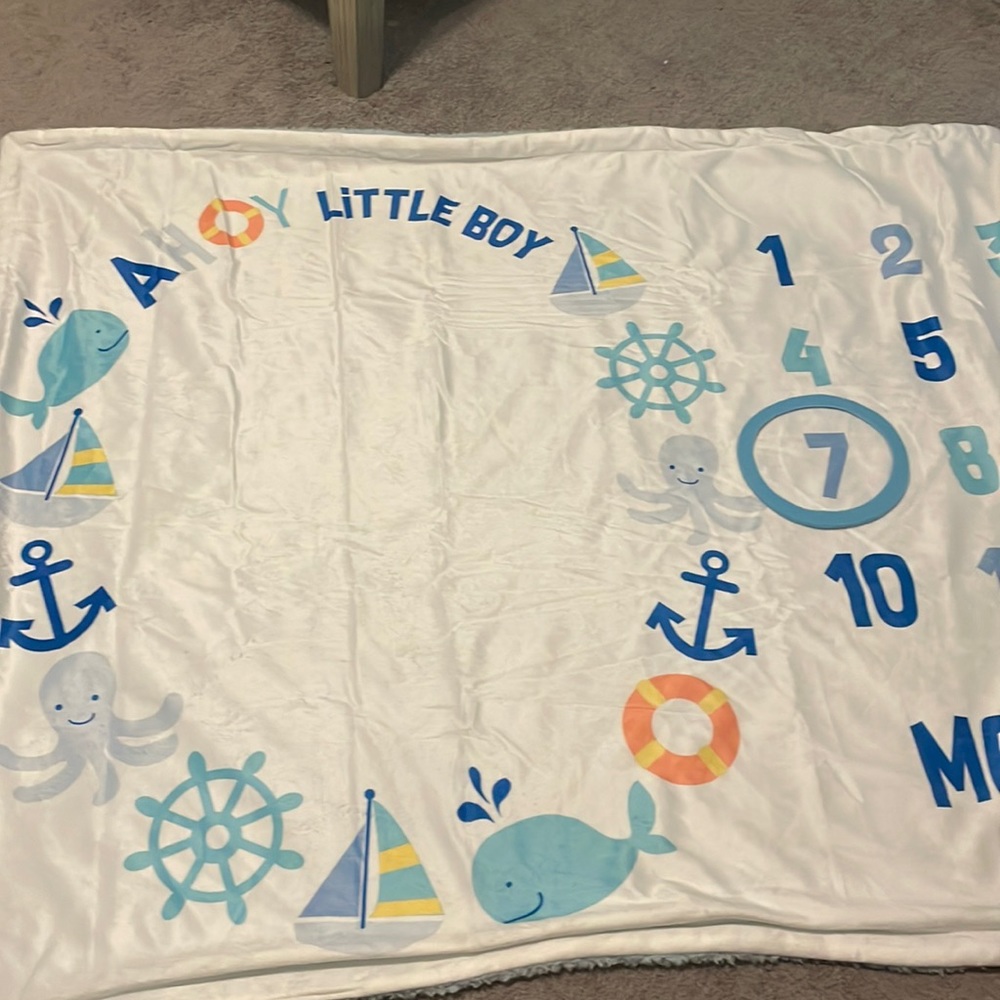 Baby milestone blanket